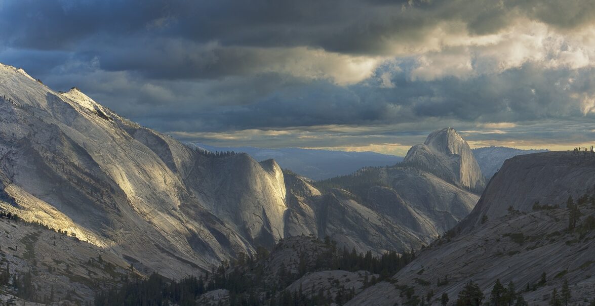 Distant View of Half Dome from Olmsted Pt. Yosemite N. P.